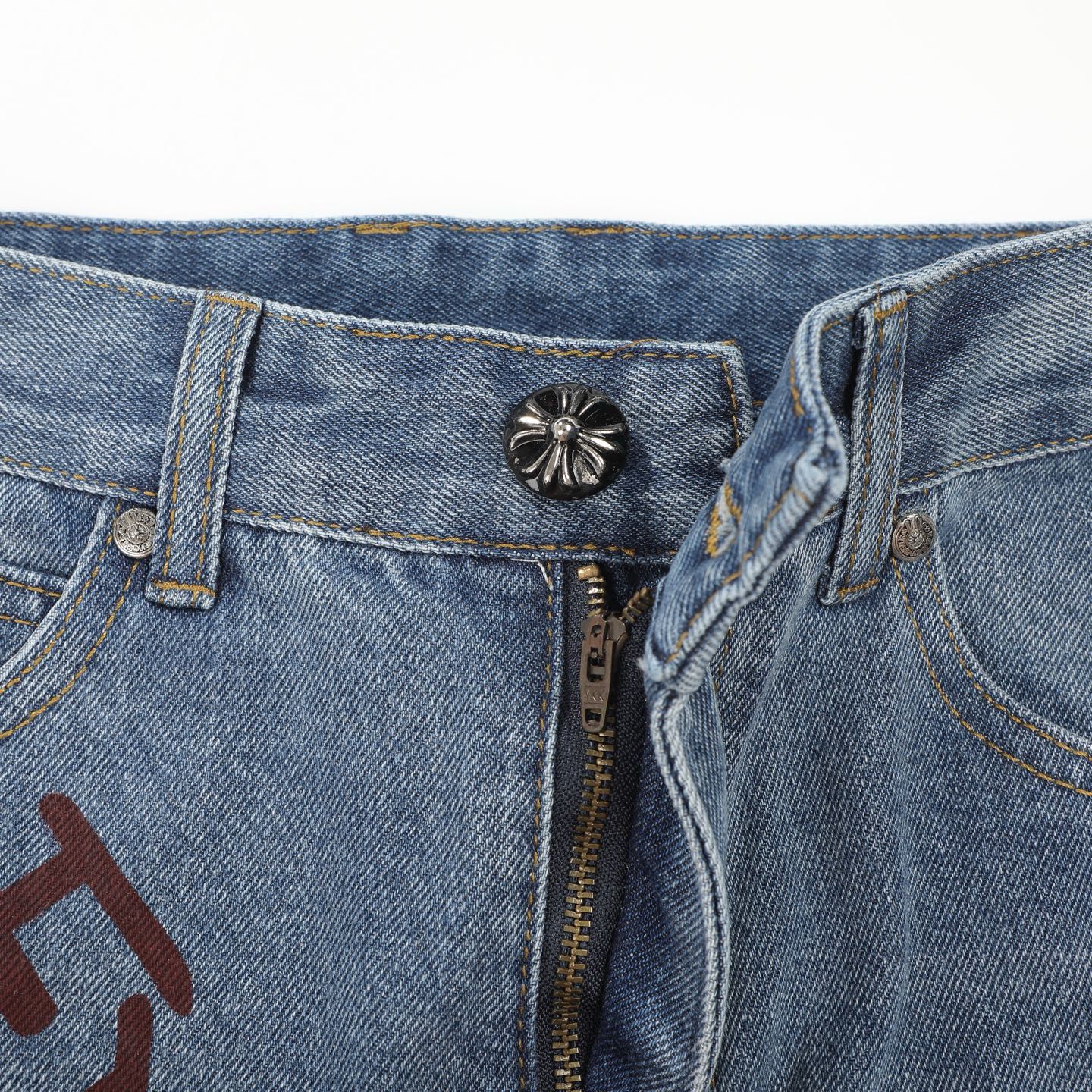 Chrome Hearts American street art cross with straight shaft Pants