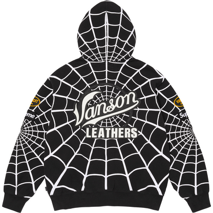 Supreme Vs Leathers Spider-Man Zip Up Hooded Sweatshirt